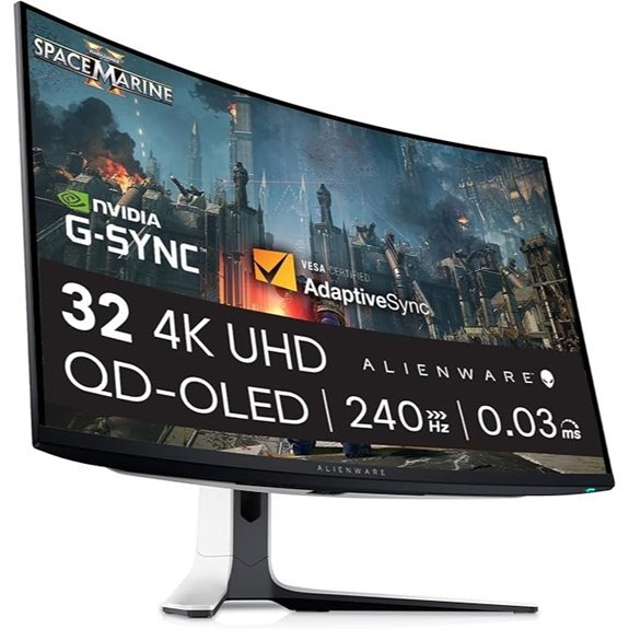 Alienware 32 4K QD-OLED zakrivljeni gaming monitor