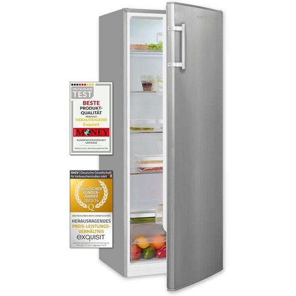 Exquisit 242L hladnjak za cijelu sobu u izgledu nehrđajućeg čelika