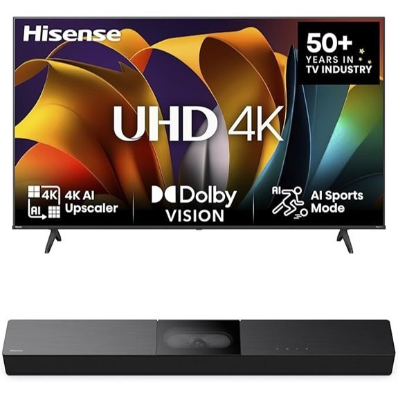 Hisense 65 4K Smart TV i 2.1 Soundbar paket